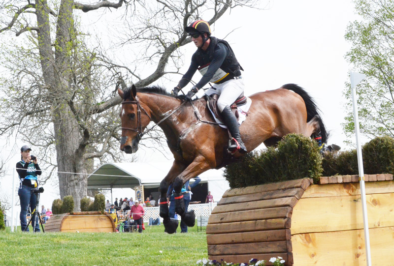 Doug Payne and Quantum Leap on cross-country at the 2022 Land Rover Kentucky Three-Day Event