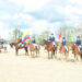 Pony Club flag-bearers from Keeneland Pony Club and Bluegrass Pony Club