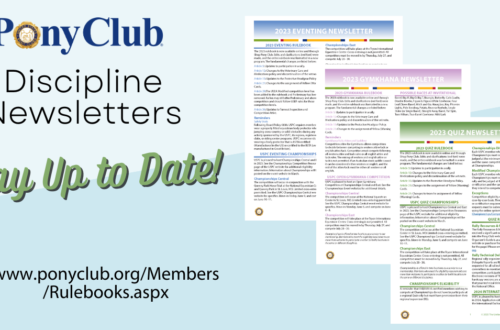 Design of the newsletters for all U.S. Pony Clubs activities