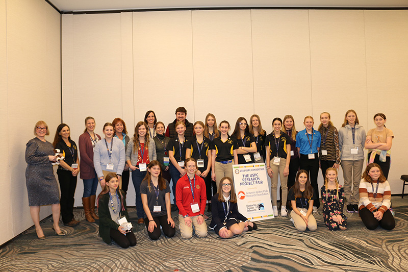 A group photo of all of the participants of the In Person 2023 USPC Research Project Fair.