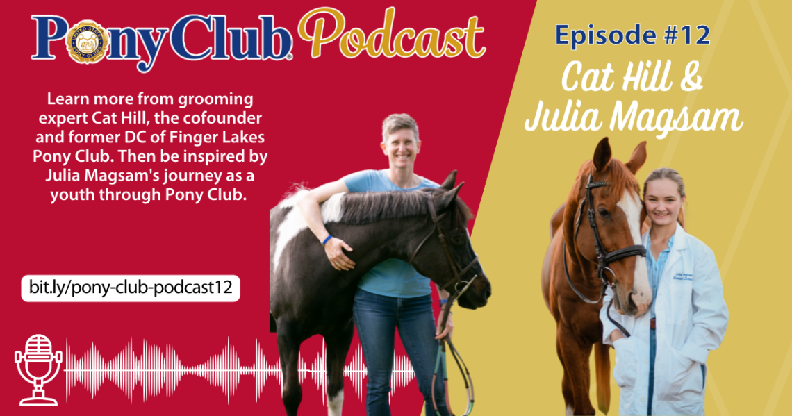 Design containing information for the Pony Club podcast episode #12