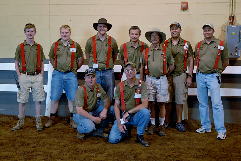 A group of operations volunteers posing for the camera.