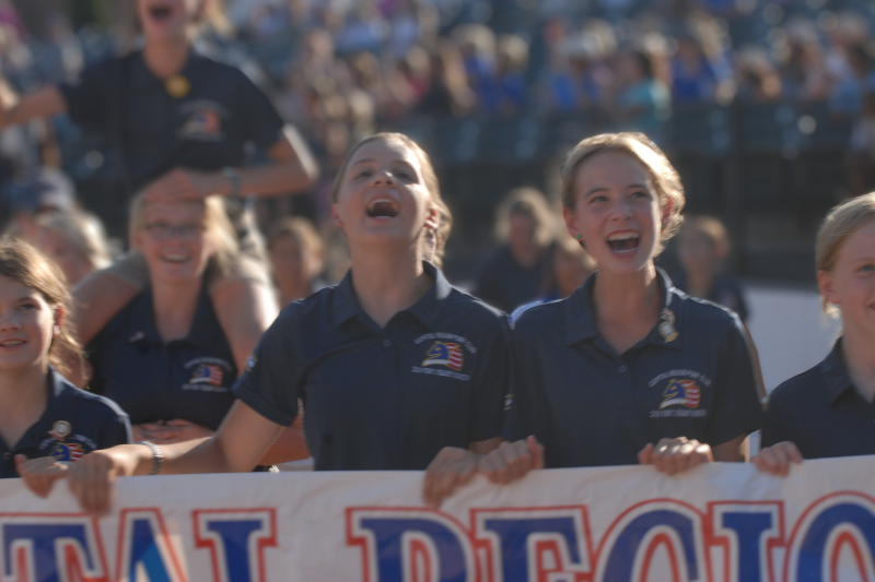 Pony Club members during the opening ceremonies at USPC Championships.