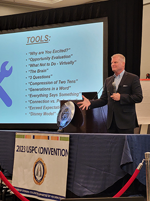 Jay McCord, Professional Development Speaker, addressing the crowd during his sessions.