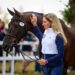 Liz Halliday and Nutcracker during the first horse inspection at the 2024 Olympic Games. Photo by Devyn Trethewey/U.S. Equestrian