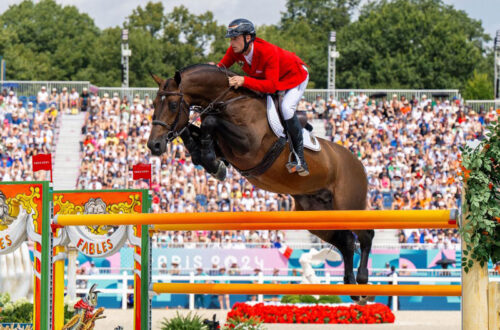 Richard Vogel with United Touch in the Jumping Team Qualifier at the 2024 Olympic Games.