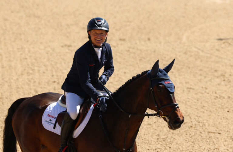 Michael Jung and Fischerchipmunk FRH during show jumping at the Defender Kentucky Three-Day Event. Sarah Evers Conrad/United States Pony Clubs