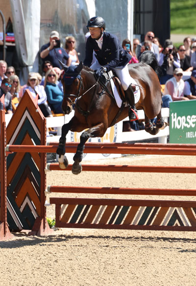 Michael Jung and Fischerchipmunk FRH during show jumping at the Defender Kentucky Three-Day Event. Sarah Evers Conrad/United States Pony Clubs