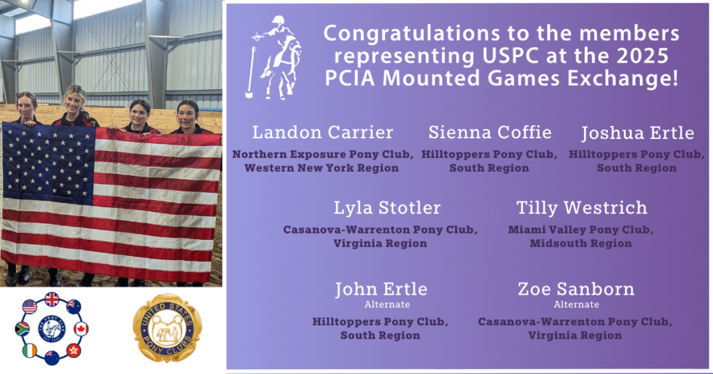 PCIA International Mounted Games Exchange Team