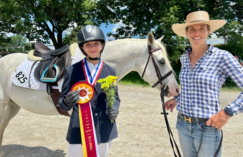 Jacqueline Sherer, who captured a team silver medal at the 2025 USEF Pony Jumper National Championships, was one half of a Pony Club sibling duo at the event.