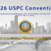 2026 uspc convention logo against chicago skyline