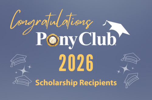 pony-club-2026-scholarships-announcement-with -logo-and-graduation-caps