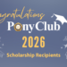 pony-club-2026-scholarships-announcement-with -logo-and-graduation-caps